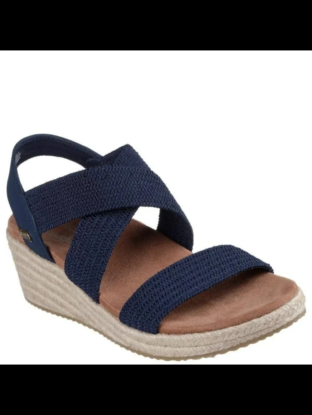 Skechers Cali x Martha Stewart Arch Fit Beverlee Wedge Sandals Navy Blue Sz 7.5